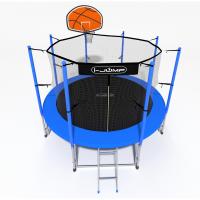 Батут с баскетбольным кольцом I-JUMP BASKET 6ft синий