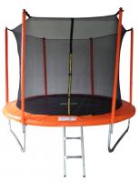 Батут SportElite 3,05м с защитной сеткой внутрь и лестницей, оранжевый, MZ-10FT-O
